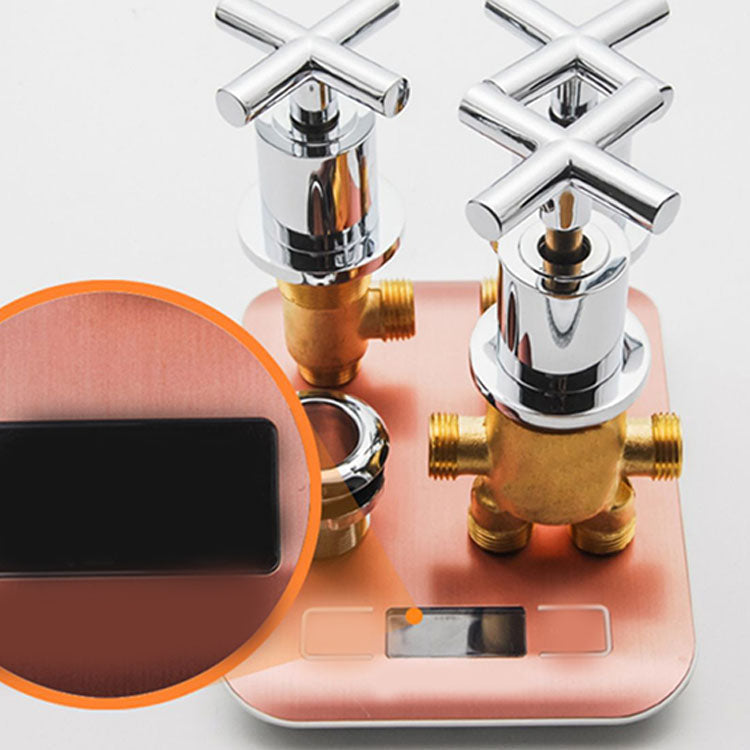 Lisslune | Contemporary Bathroom Faucet Deck Mount Copper Low Arc Swivel Roman Bathtub Faucet Set