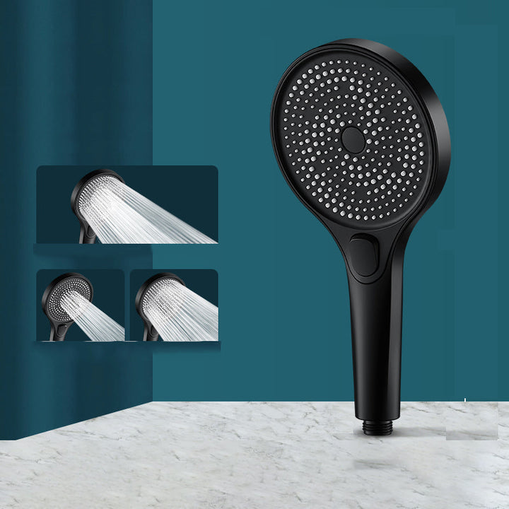 Lisslune | Modern Round Hand Shower Adjustable Spray Pattern Wall Mount Hand Shower