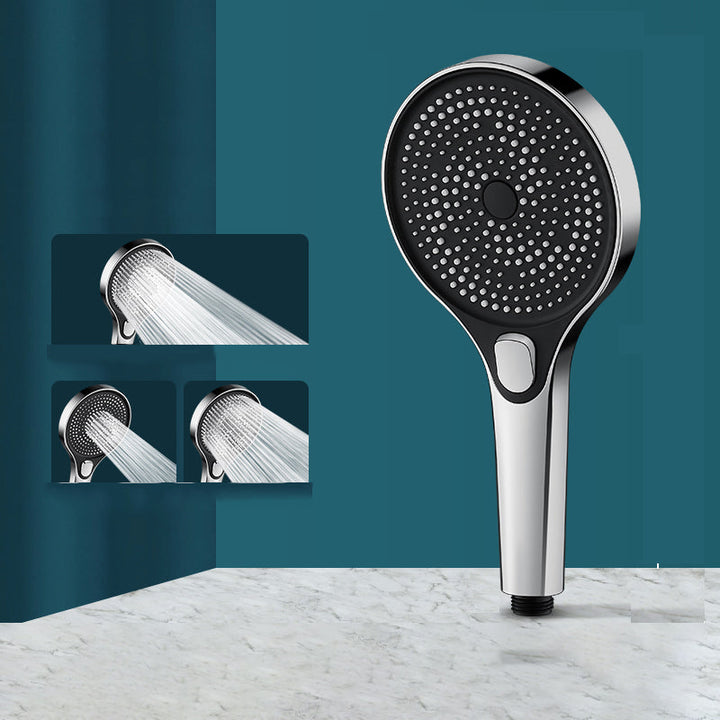 Lisslune | Modern Round Hand Shower Adjustable Spray Pattern Wall Mounted Hand Shower