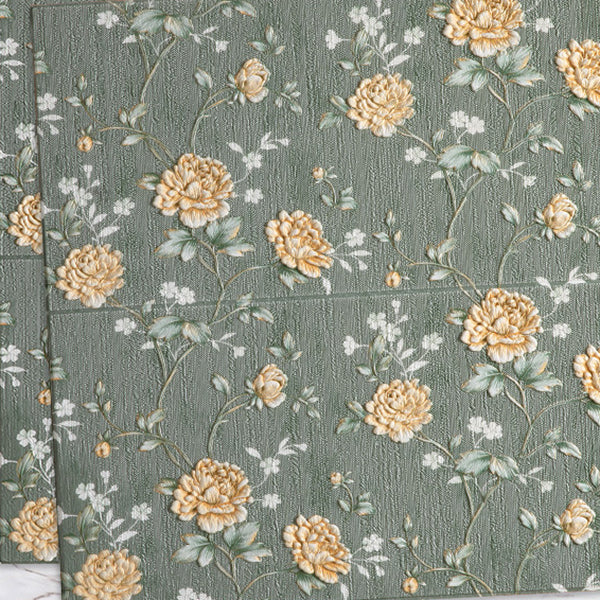 Lisslune | Modern Wall Panel 3D Floral Print Peel and Stick Waterproof Wall Covering