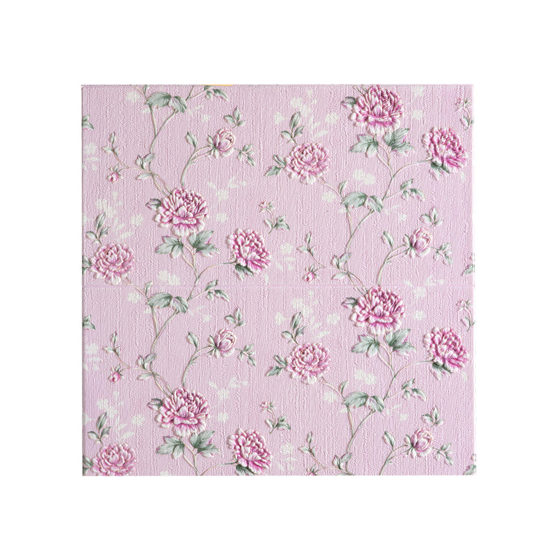 Lisslune | Modern Wall Panel 3D Floral Print Peel and Stick Waterproof Wall Covering