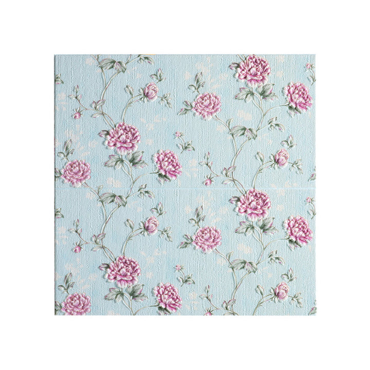 Lisslune | Modern Wall Panel 3D Floral Print Peel and Stick Waterproof Wall Covering