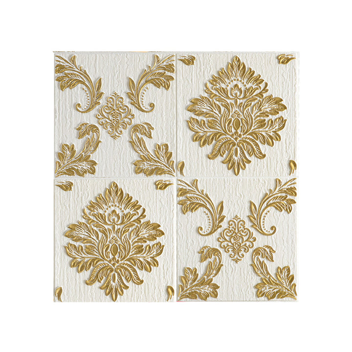 Lisslune | Modern Wall Panel 3D Floral Print Peel and Stick Waterproof Wall Covering