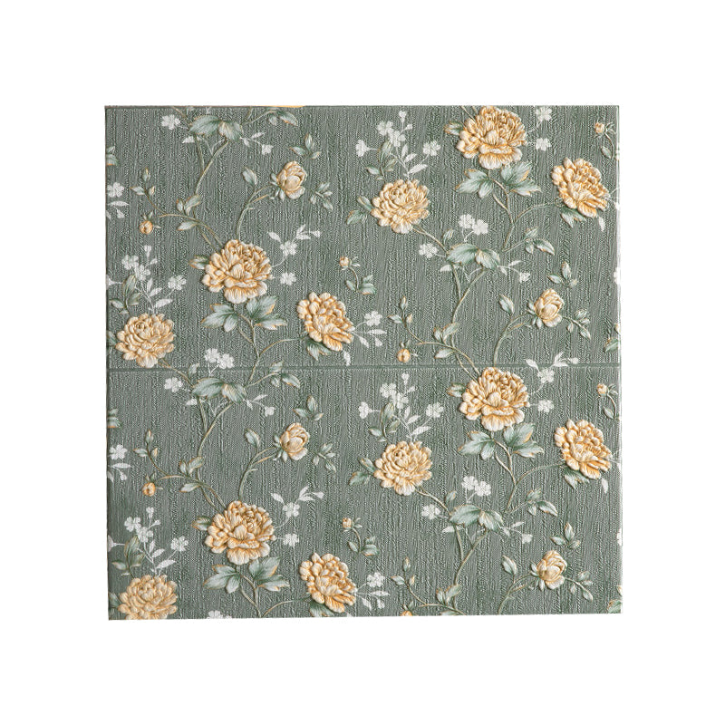 Lisslune | Modern Wall Panel 3D Floral Print Peel and Stick Waterproof Wall Covering
