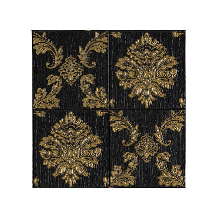 Lisslune | Modern Wall Panel 3D Floral Print Peel and Stick Waterproof Wall Covering