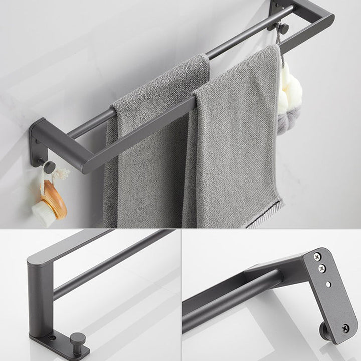 Lisslune | Modern Gray Bathroom Accessory As a Single Piece or As a Set Made of Metal