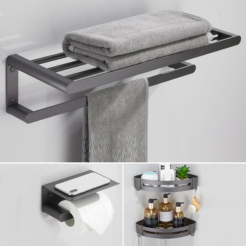 Lisslune | Modern Gray Bathroom Accessory As a Single Piece or As a Set Made of Metal