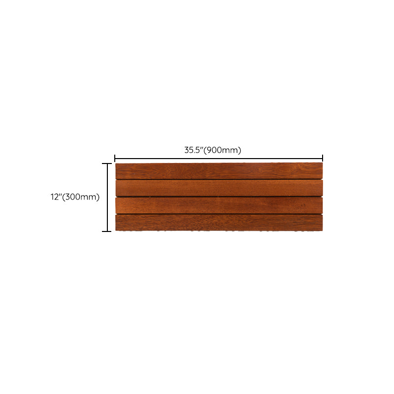 Lisslune | 4-Slat Wood Deck/Patio Floor Tiles Interlocking Installation Floor Tiles