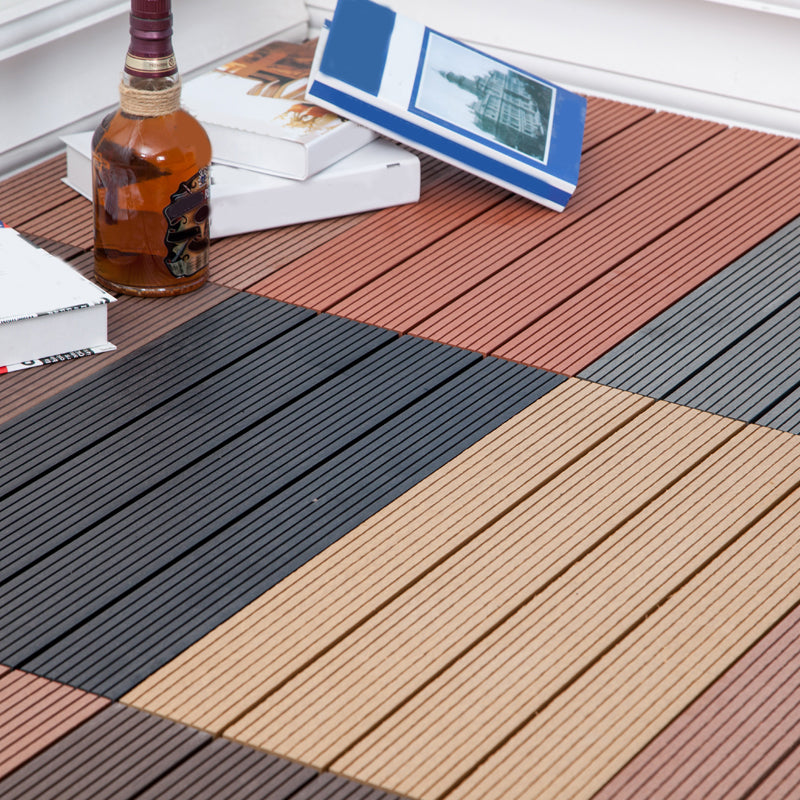 Lisslune | 12" X 24" Deck/Pavement Floor Tiles 4-Slat Decking Tiles