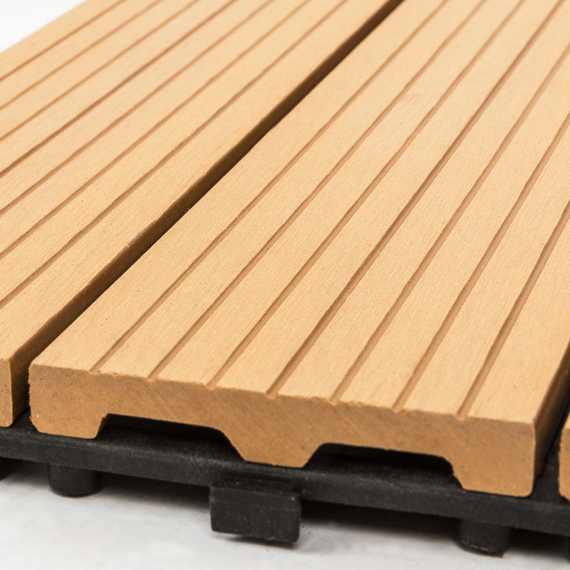 Lisslune | 12" X 24" Deck/Pavement Floor Tiles 4-Slat Decking Tiles