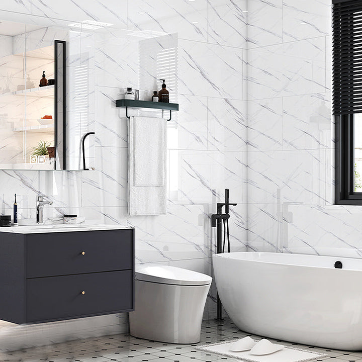 Lisslune | Simple Tile Wallpaper Plastic Waterproof Peel and Stick Backdrop