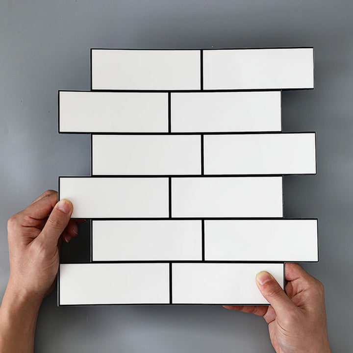 Lisslune | Plastic Peel & Stick Subway Tiles Contemporary Waterproof Peel & Stick Subway Tiles