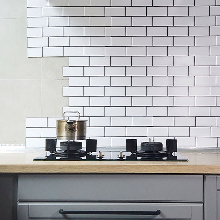 Lisslune | Plastic Peel & Stick Subway Tiles Contemporary Waterproof Peel & Stick Subway Tiles