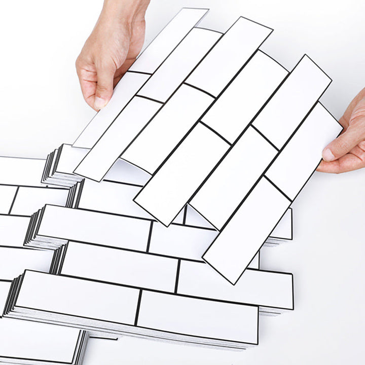 Lisslune | Plastic Peel & Stick Subway Tiles Contemporary Waterproof Peel & Stick Subway Tiles