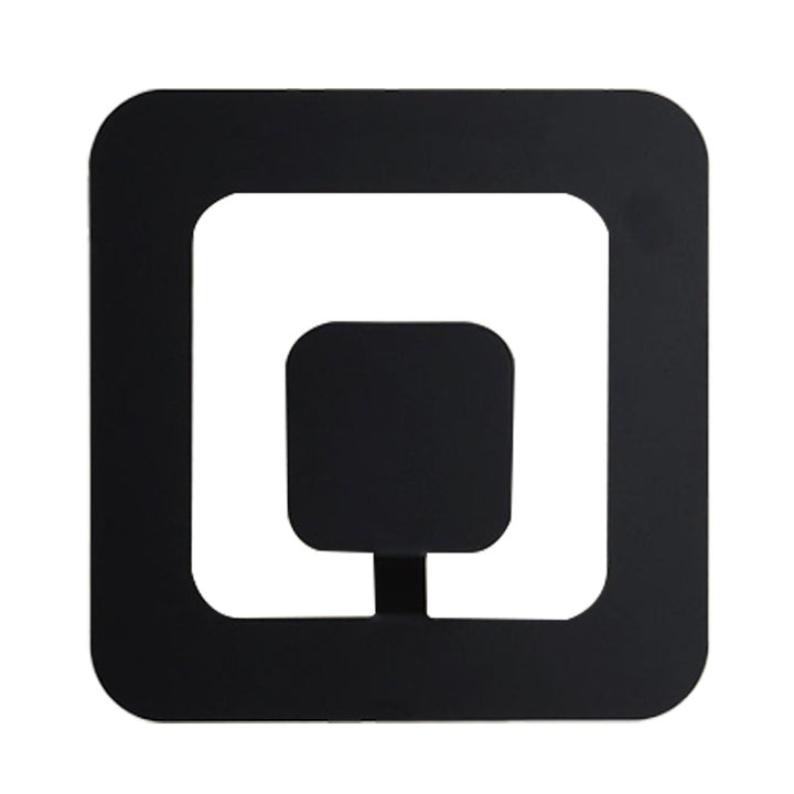 Lisslune | Minimalistic square wall lamp fixture made of iron 7"/9" wide LED bedroom wall lighting ideas in black