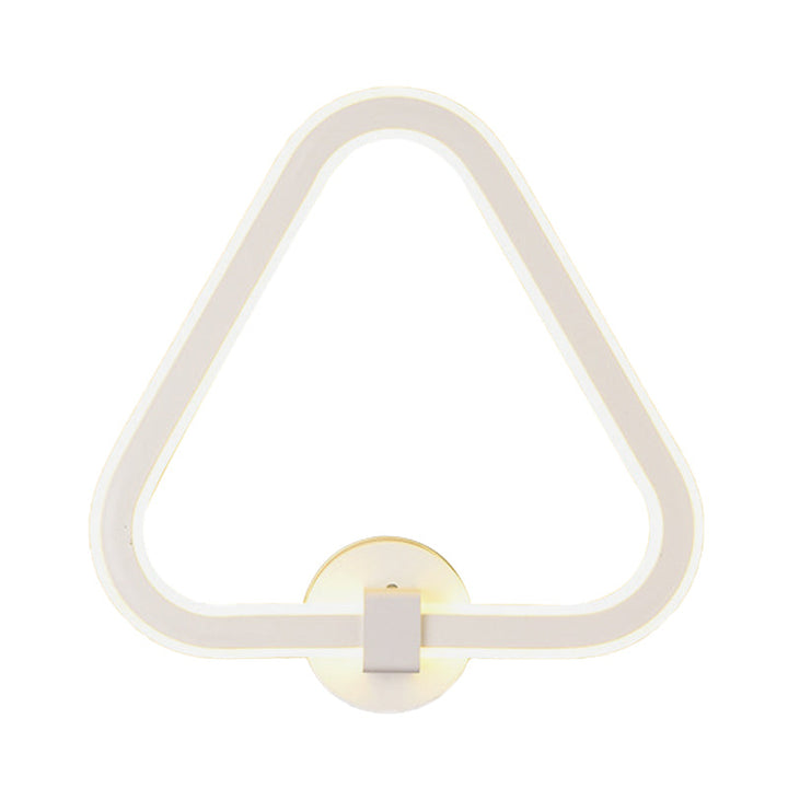 Lisslune | White Triangle Frame Wall Mount Light Modernism LED Acrylic Wall Lamp Wall Light for Balcony