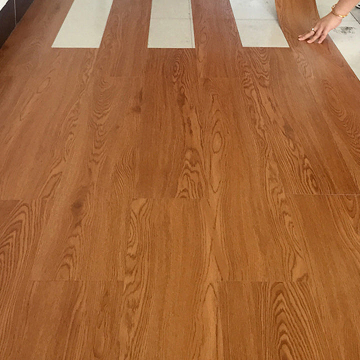 Lisslune | Rectangle PVC Flooring Smooth Peel and Stick Wood Look Vinyl Floor