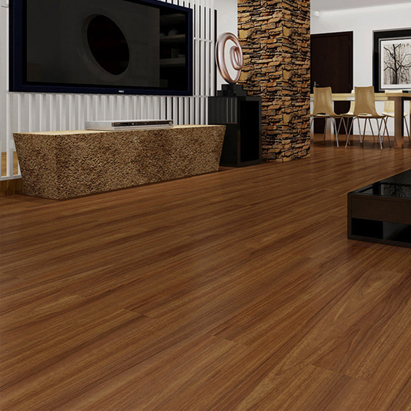 Lisslune | Rectangle PVC Flooring Smooth Peel and Stick Wood Look Vinyl Floor