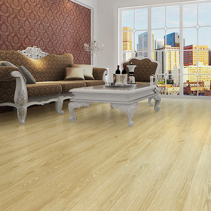 Lisslune | Rectangle PVC Flooring Smooth Peel and Stick Wood Look Vinyl Floor