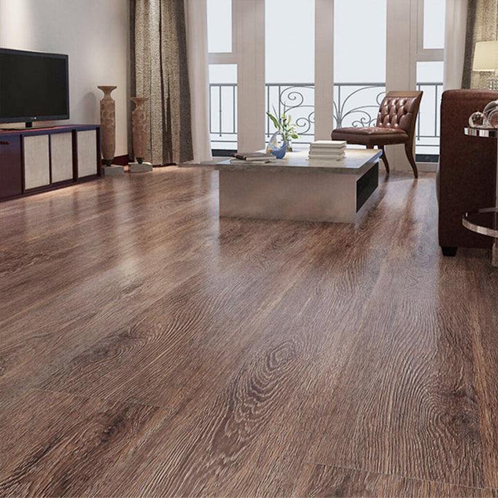 Lisslune | Rectangle PVC Flooring Smooth Peel and Stick Wood Look Vinyl Floor
