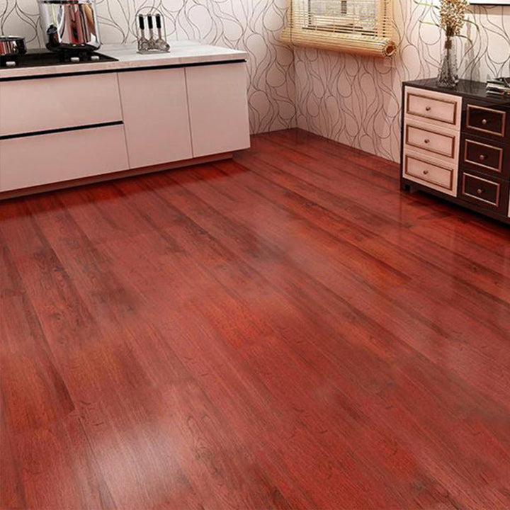 Lisslune | Rectangle PVC Flooring Smooth Peel and Stick Wood Look Vinyl Floor