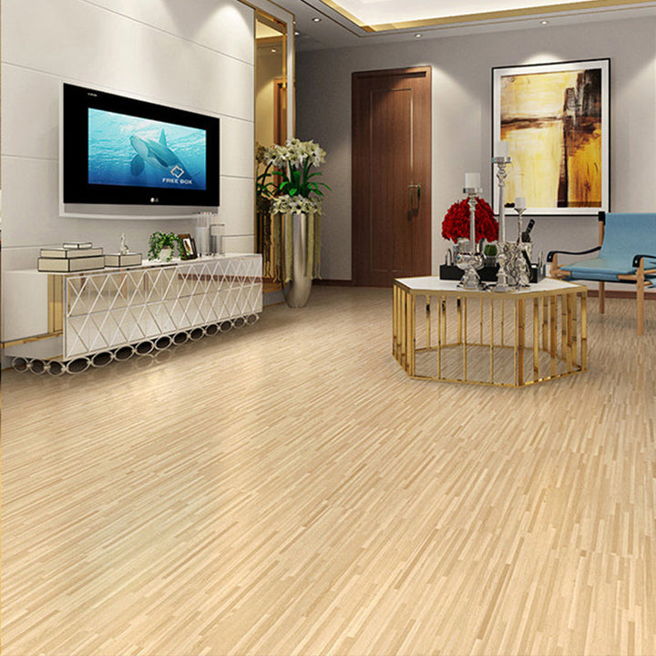 Lisslune | Rectangle PVC Flooring Smooth Peel and Stick Wood Look Vinyl Floor