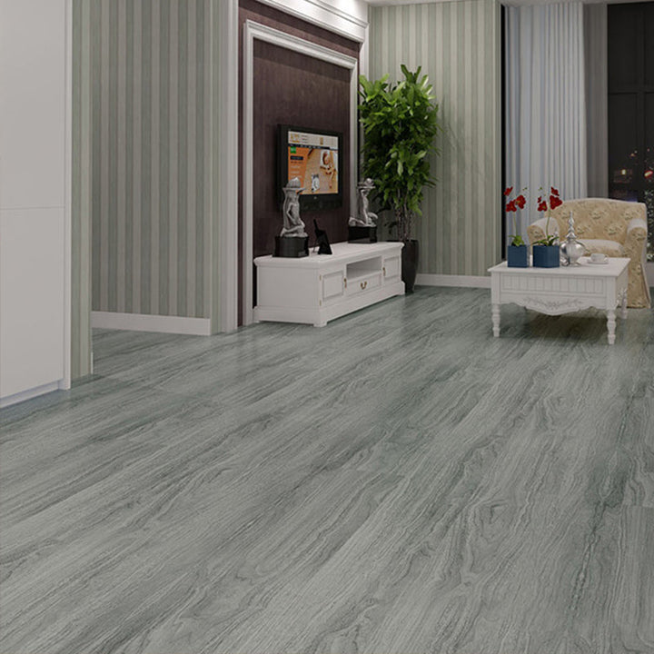 Lisslune | Rectangle PVC Flooring Smooth Peel and Stick Wood Look Vinyl Floor