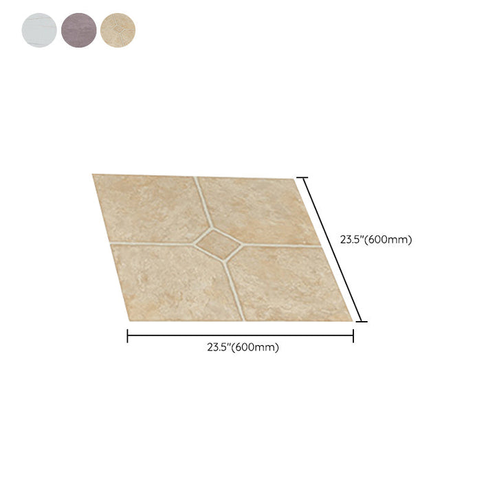 Lisslune | Rectangle PVC Flooring Smooth Peel and Stick Wood Look Vinyl Floor