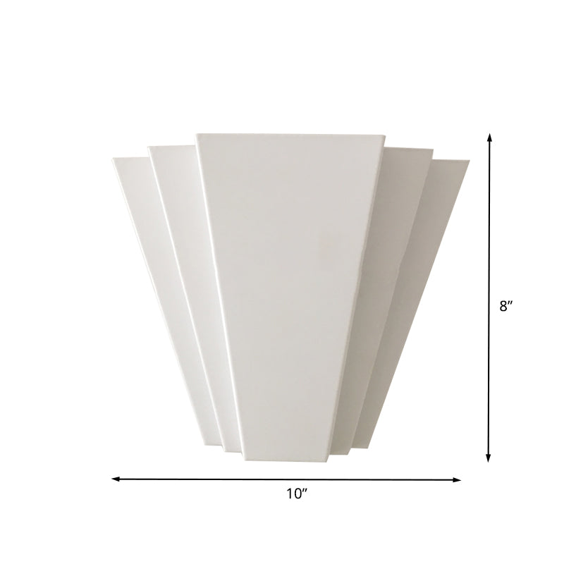 Lisslune | White Sector Flush Wall Lamp contemporary LED iron wall-mounted light in white/warm light