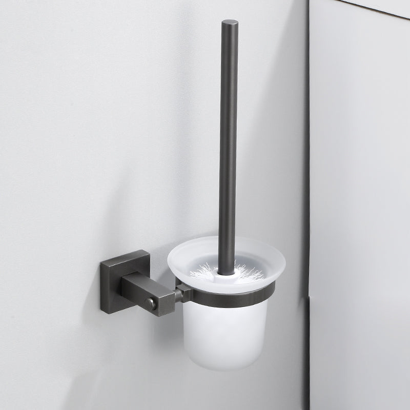 Lisslune | Contemporary bathroom accessories single piece or in a set made of gray metal