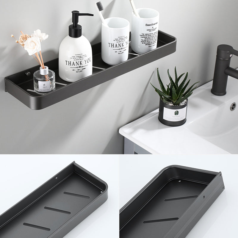 Lisslune | Contemporary bathroom accessories single piece or in a set made of gray metal