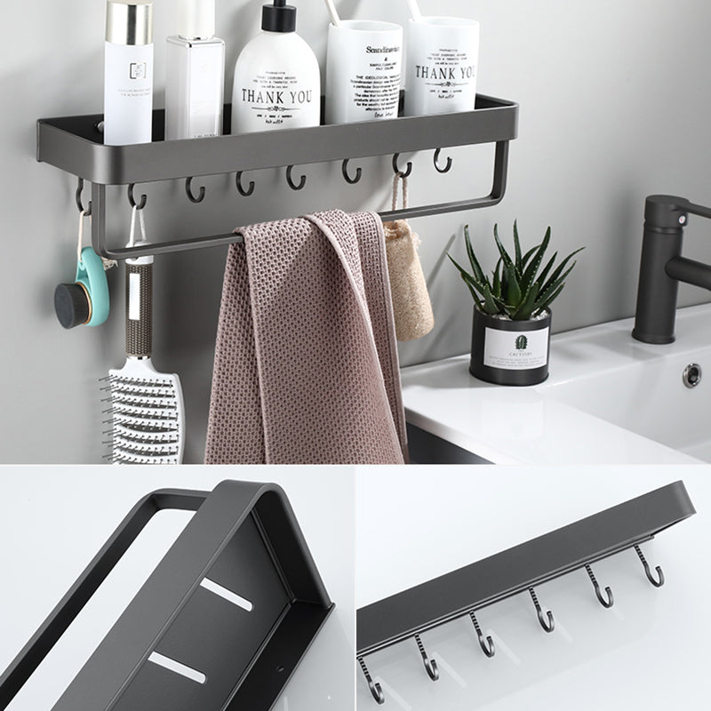 Lisslune | Contemporary bathroom accessories single piece or in a set made of gray metal