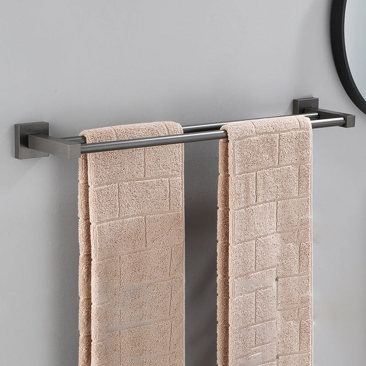 Lisslune | Contemporary bathroom accessories single piece or in a set made of gray metal