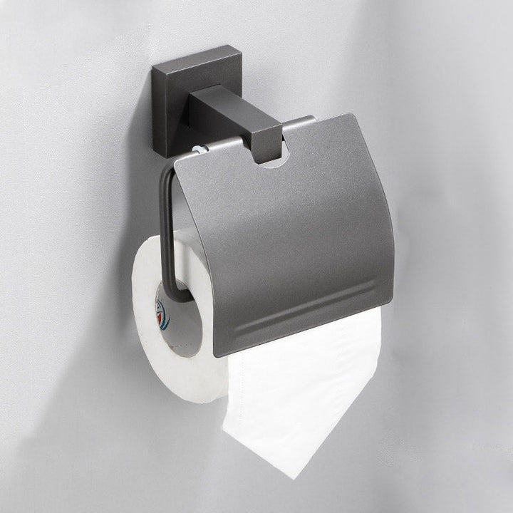 Lisslune | Contemporary bathroom accessories single piece or in a set made of gray metal