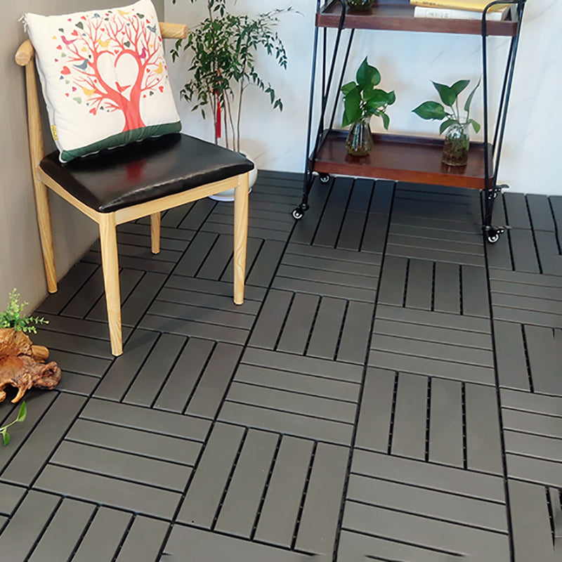 Lisslune | 4-Slat 12" X 12" PVC Floor Tiles Connection Installation Floor Tiles