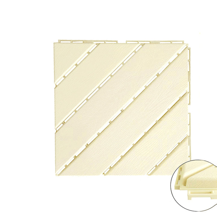 Lisslune | 4-Slat 12" X 12" PVC Floor Tiles Connection Installation Floor Tiles