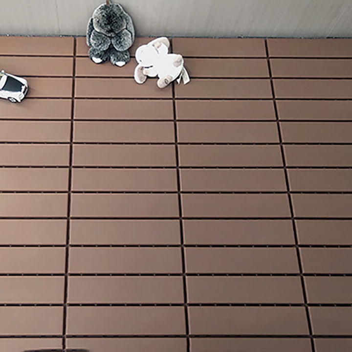 Lisslune | 4-Slat 12" X 12" PVC Floor Tiles Connection Installation Floor Tiles