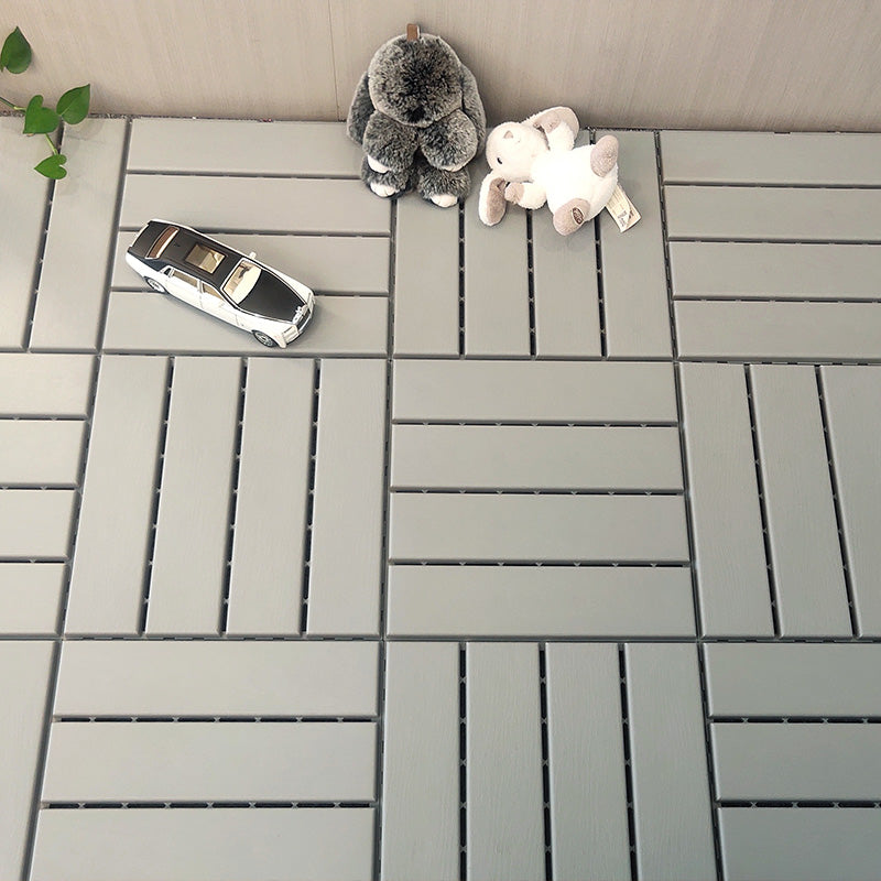 Lisslune | 4-Slat 12" X 12" PVC Floor Tiles Connection Installation Floor Tiles