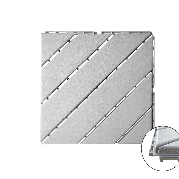 Lisslune | 4-Slat 12" X 12" PVC Floor Tiles Connection Installation Floor Tiles