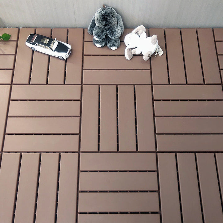 Lisslune | 4-Slat 12" X 12" PVC Floor Tiles Connection Installation Floor Tiles