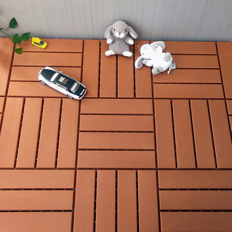 Lisslune | 4-Slat 12" X 12" PVC Floor Tiles Connection Installation Floor Tiles