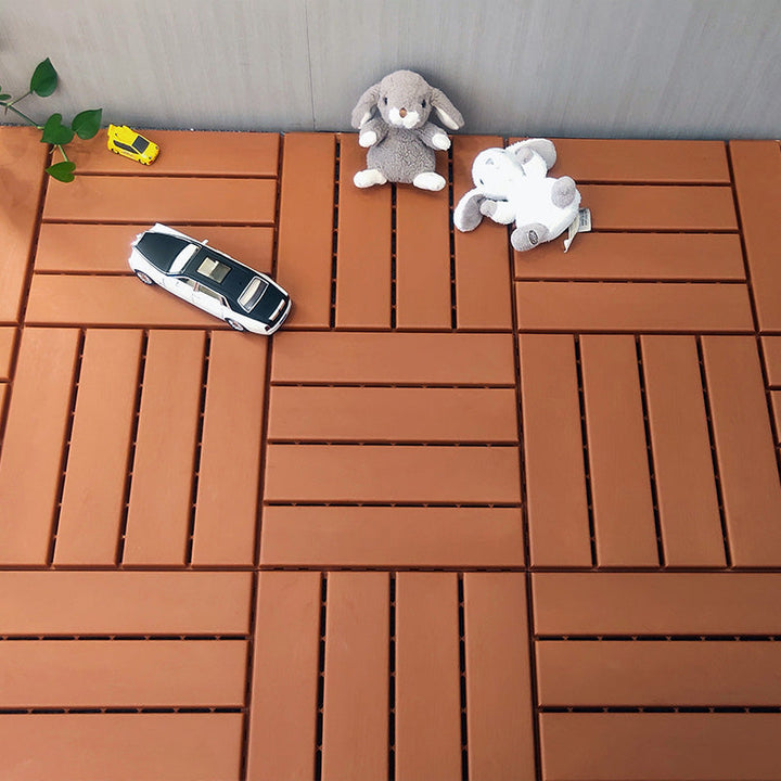 Lisslune | 4-Slat 12" X 12" PVC Floor Tiles Connection Installation Floor Tiles