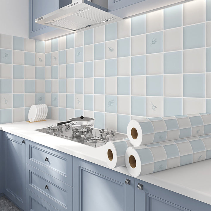 Lisslune | Square Mosaic Peel & Stick Tiles Stain-Resistant Kitchen Backsplash Tiles