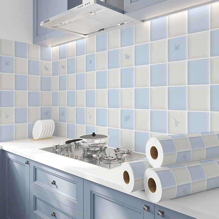 Lisslune | Square Mosaic Peel & Stick Tiles Stain-Resistant Kitchen Backsplash Tiles