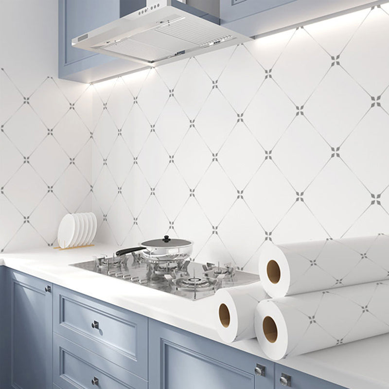 Lisslune | Square Mosaic Peel & Stick Tiles Stain-Resistant Kitchen Backsplash Tiles