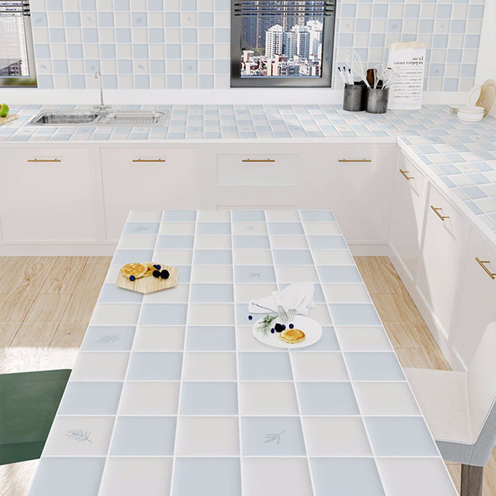 Lisslune | Square Mosaic Peel & Stick Tiles Stain-Resistant Kitchen Backsplash Tiles