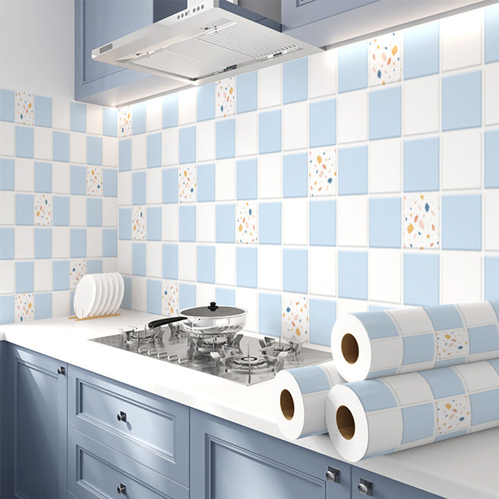 Lisslune | Square Mosaic Peel & Stick Tiles Stain-Resistant Kitchen Backsplash Tiles