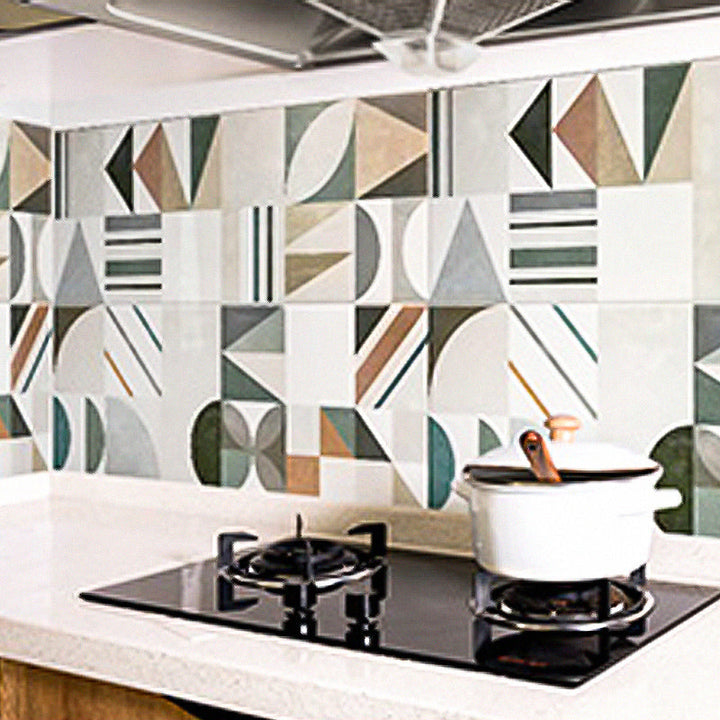 Lisslune | Square Mosaic Peel & Stick Tiles Stain-Resistant Kitchen Backsplash Tiles