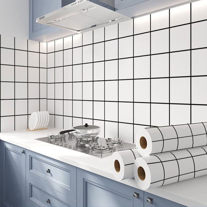 Lisslune | Square Mosaic Peel & Stick Tiles Stain-Resistant Kitchen Backsplash Tiles
