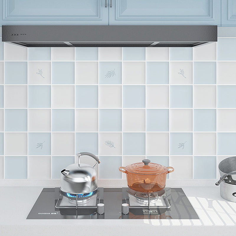 Lisslune | Square Mosaic Peel & Stick Tiles Stain-Resistant Kitchen Backsplash Tiles